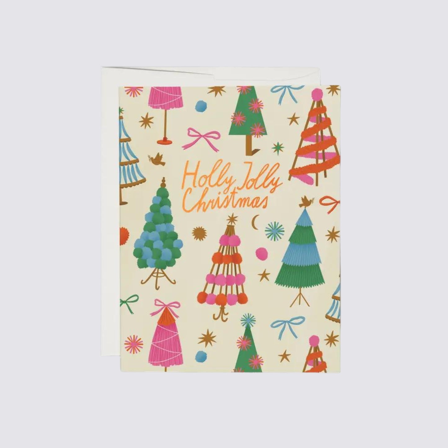 Christmas trees card with envelope