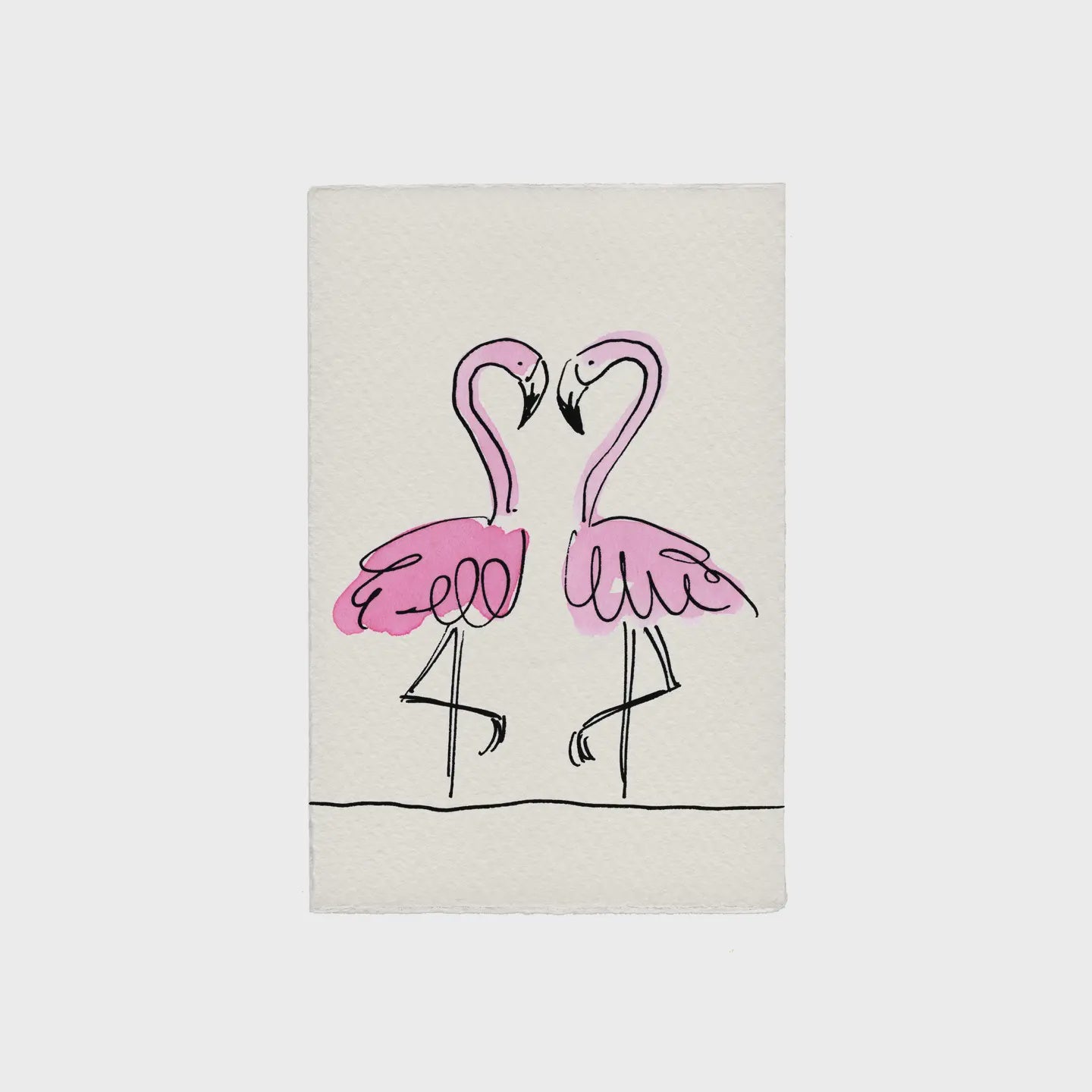 Flamingo Valentine Card