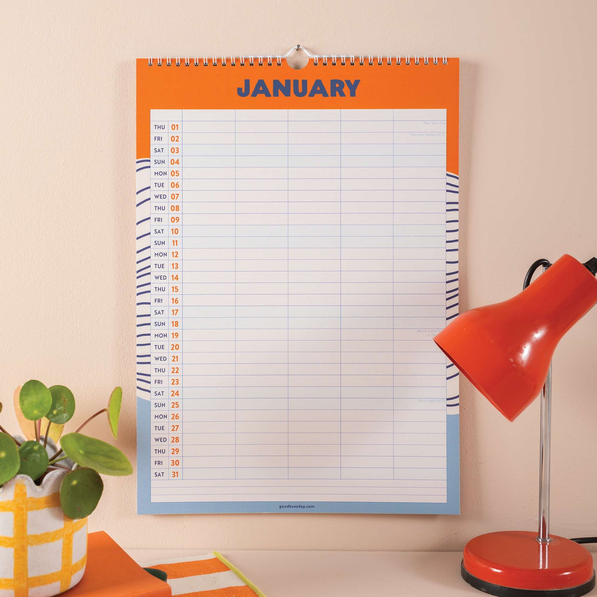 2026 Family Planner - Tidal Waves