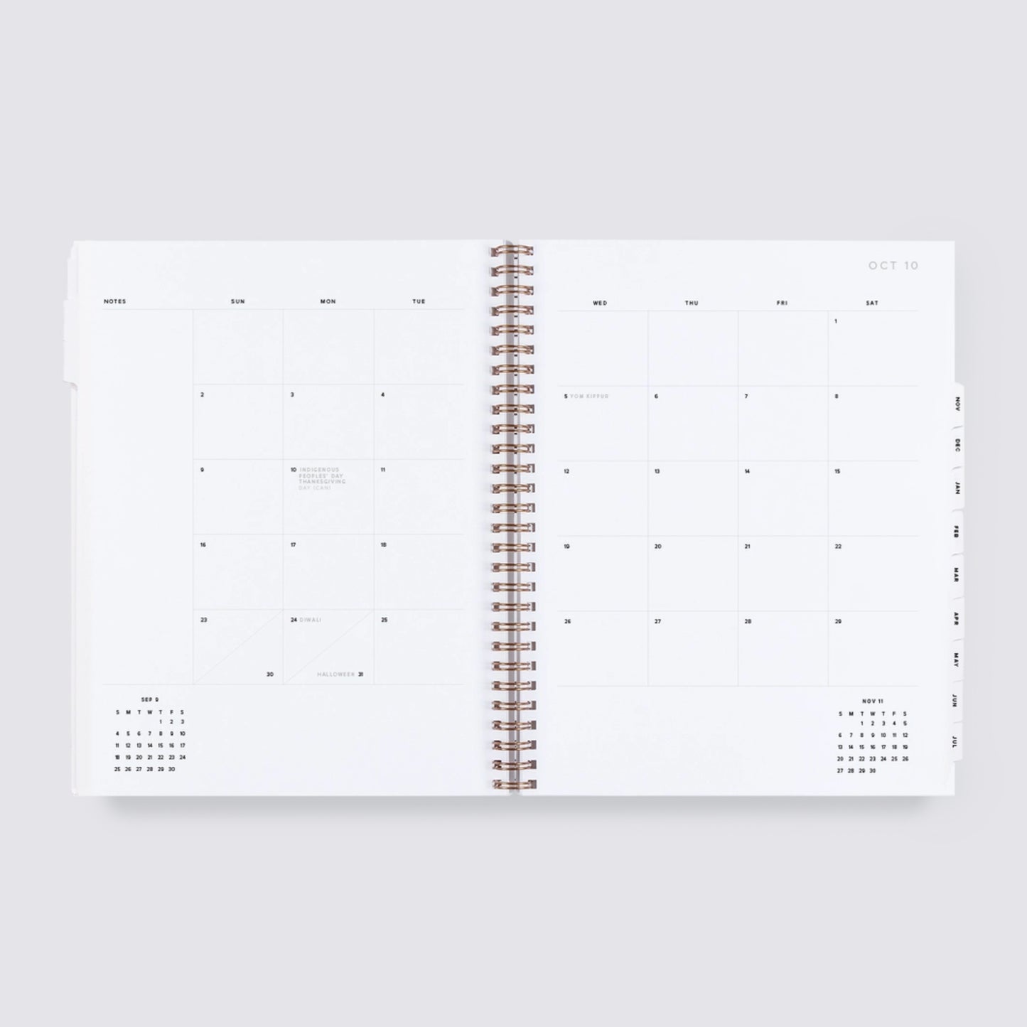 Academic Year Task Planner month overview