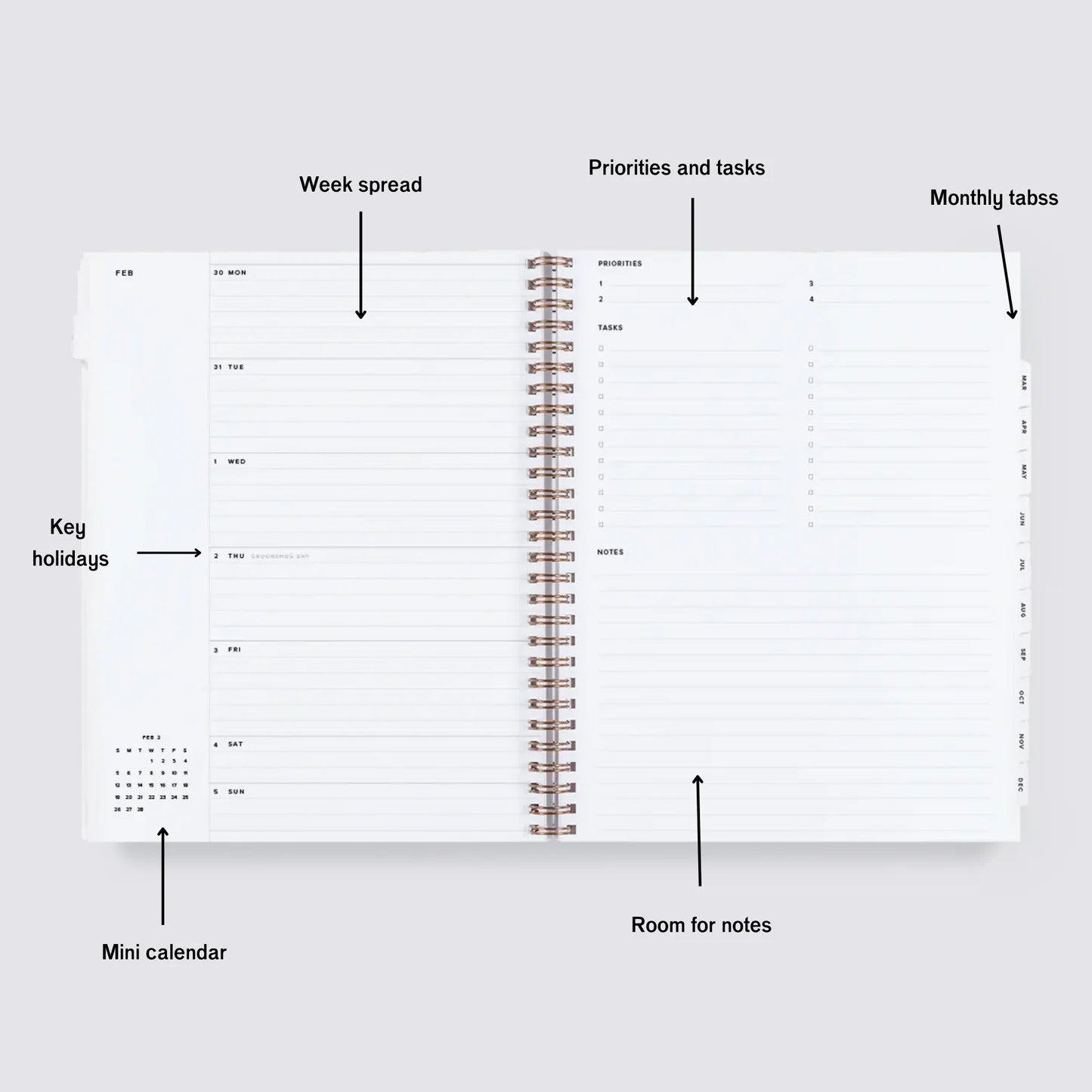 2024-2025 Academic Year Task Planner - Natural Linen