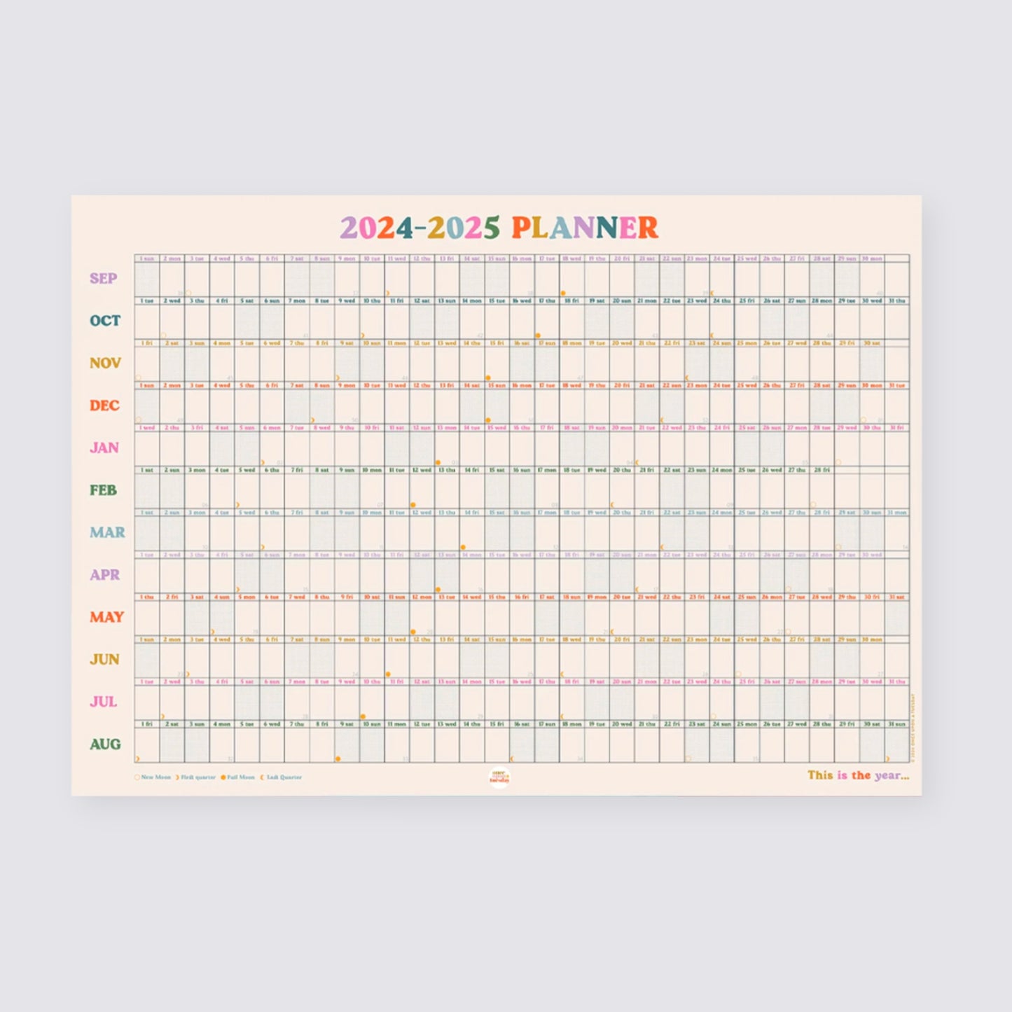 2024-2025 This Is The Year Academic Wall Planner