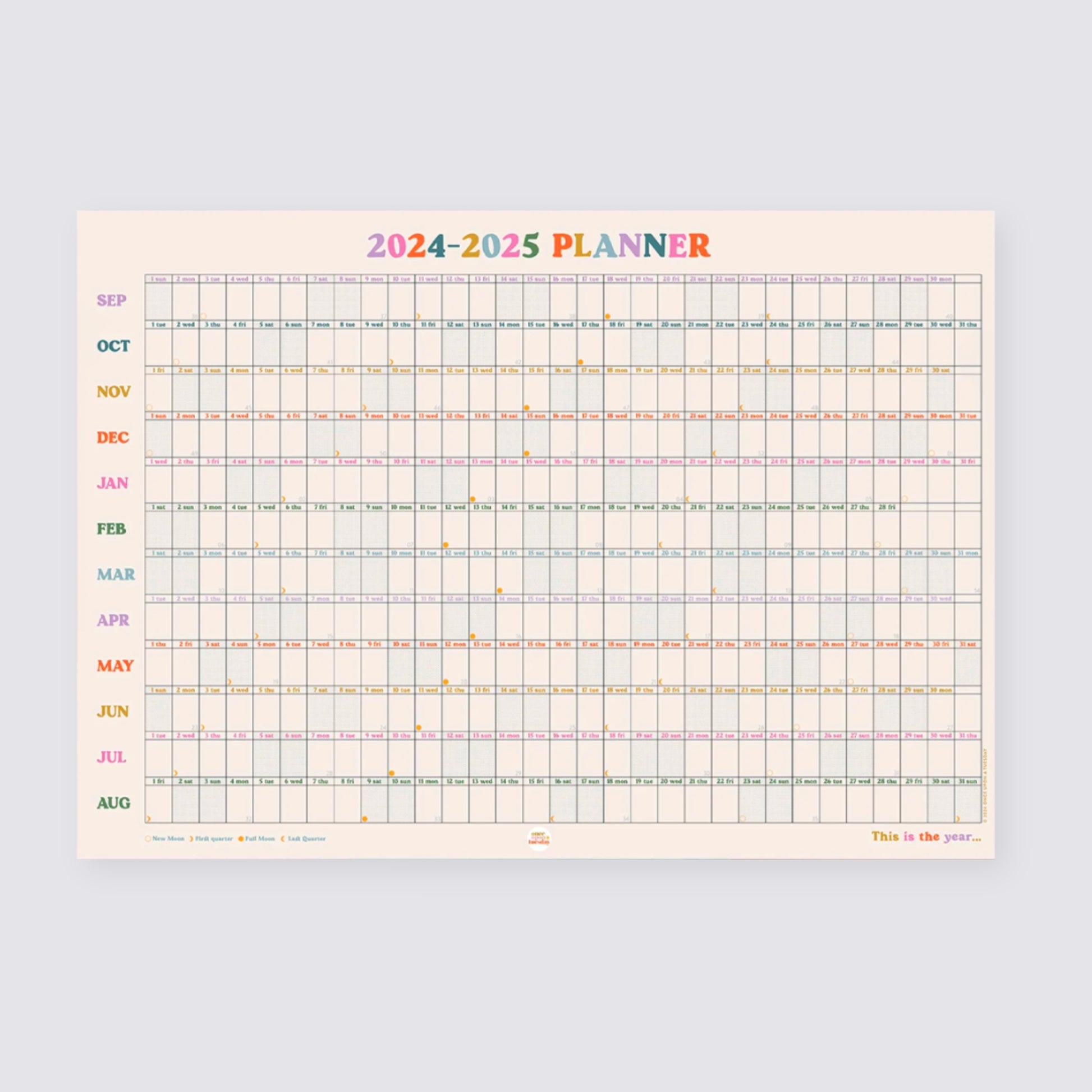 2024-2025 This Is The Year Academic Wall Planner