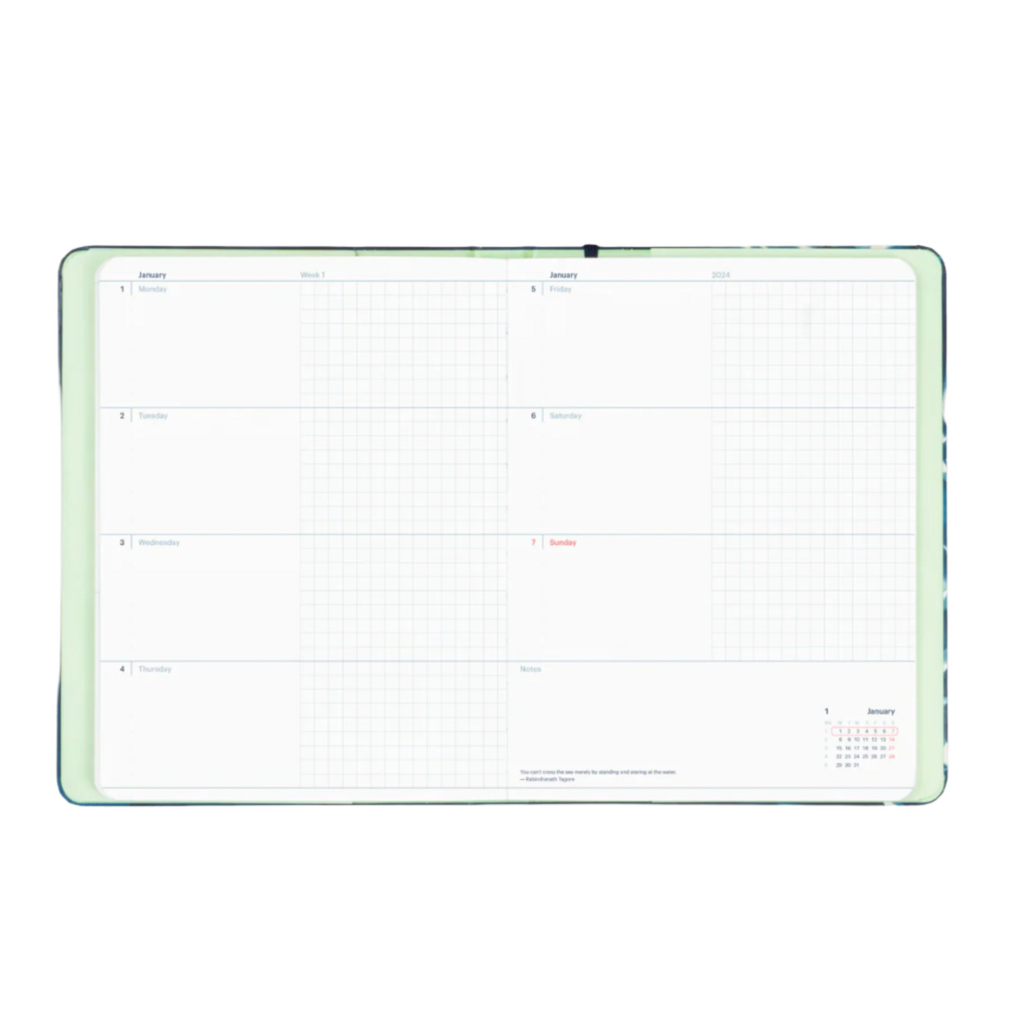 2024 Refillable Diary - Plain Navy