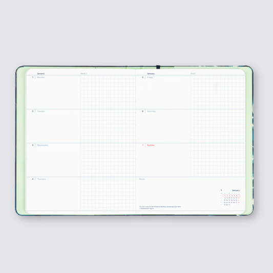 2024 Refillable Diary - Burgundy