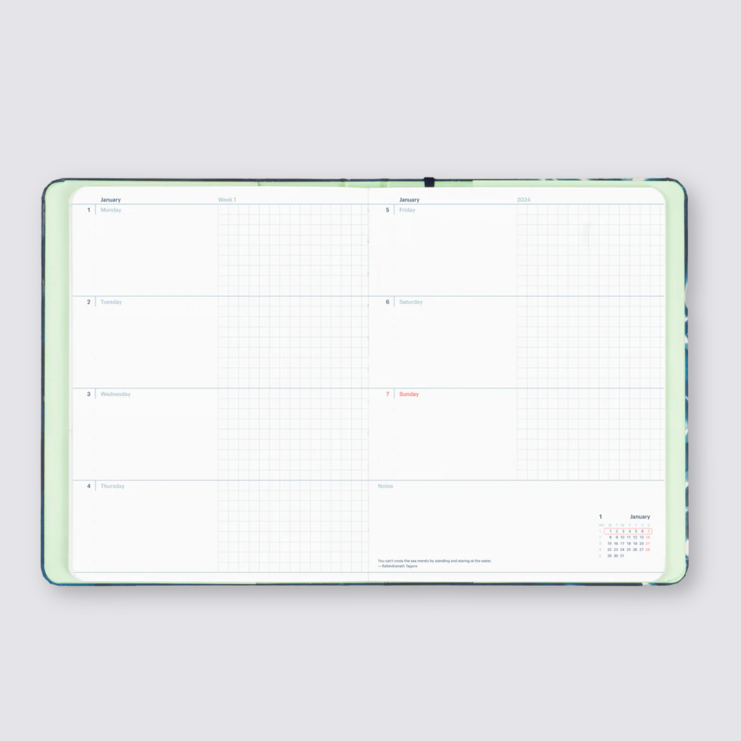 2024 Refillable Dated Diary - Burgundy