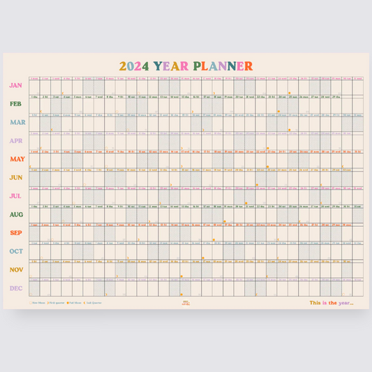 2024  Wall Planner - Landscape - This Is the Year