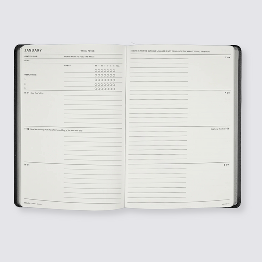 2024 Weekly Spread Diary - Element Blue