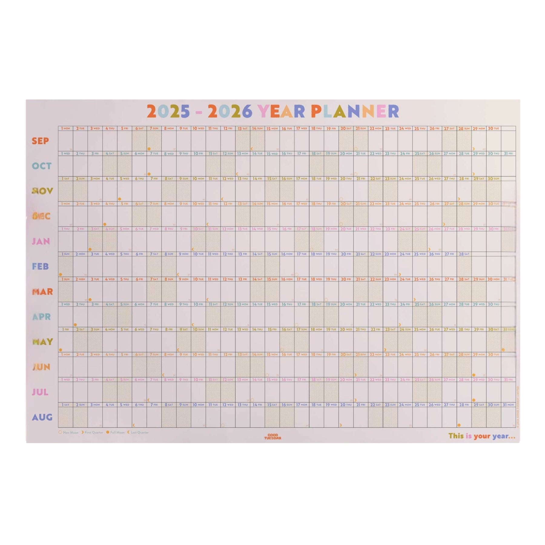 2025-2026 This Is The Year Academic Wall Planner