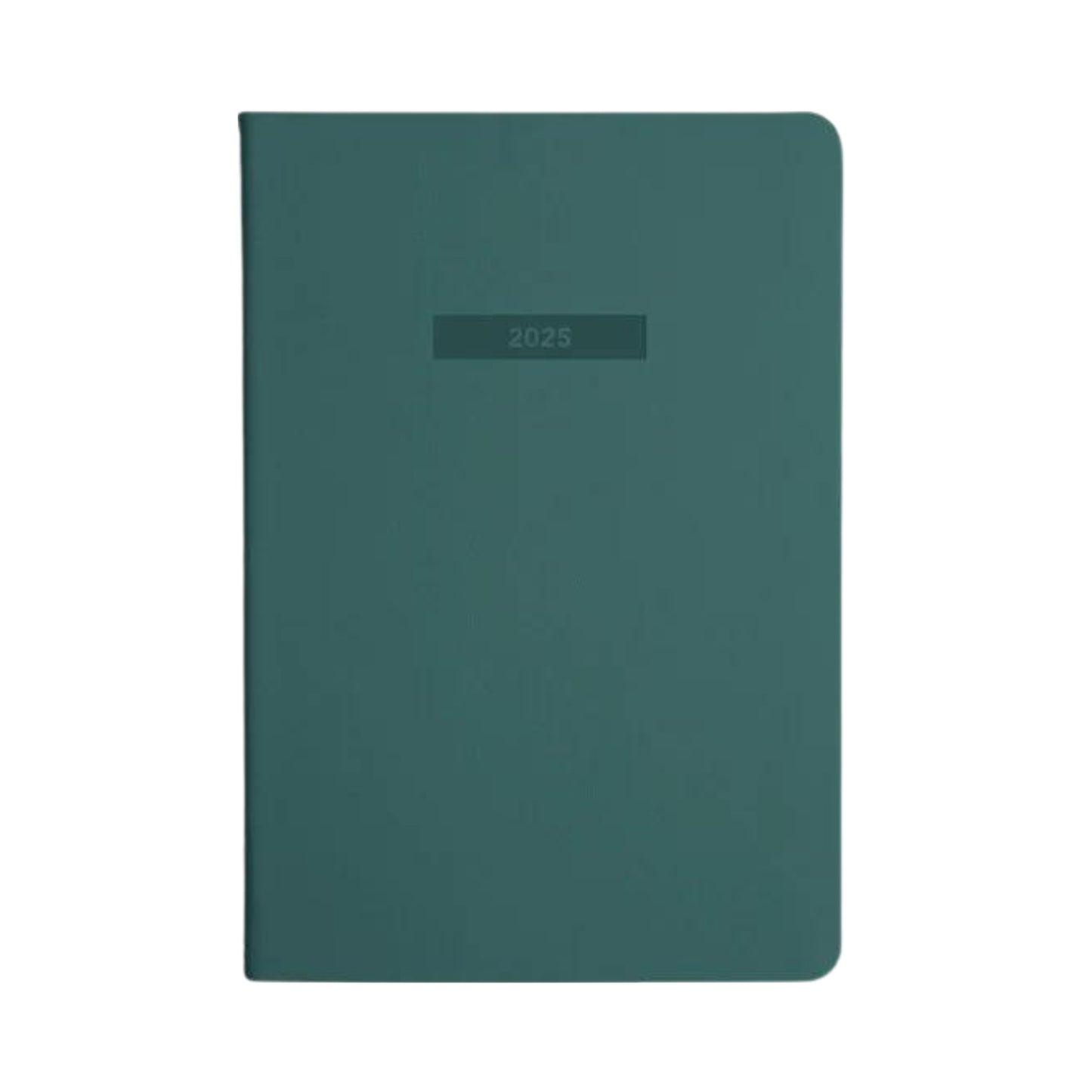 teal green 2025 weekly double-spread diary MiGoals