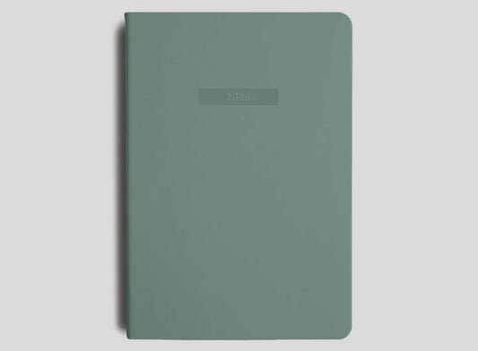 2026 Weekly Spread Diary - Sea Green