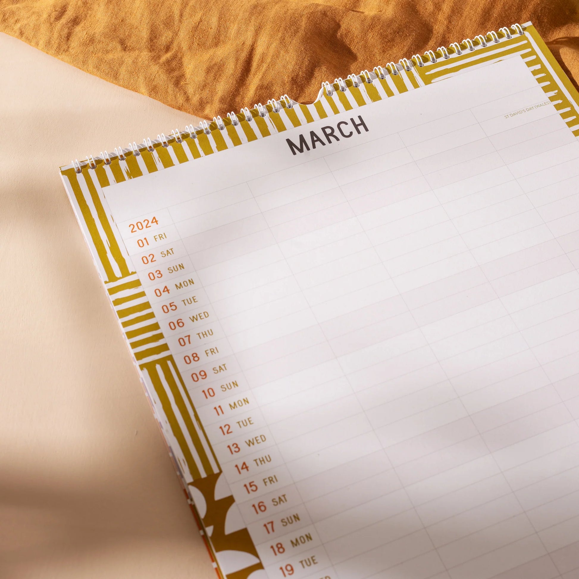2024 Family Planner - Abstract Lines