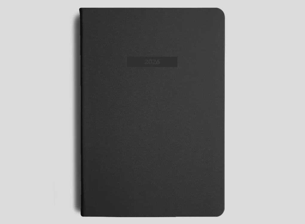 2026 Weekly Spread Diary - Black