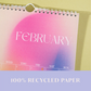 2024 Wall Calendar - Gradient Grid - A4