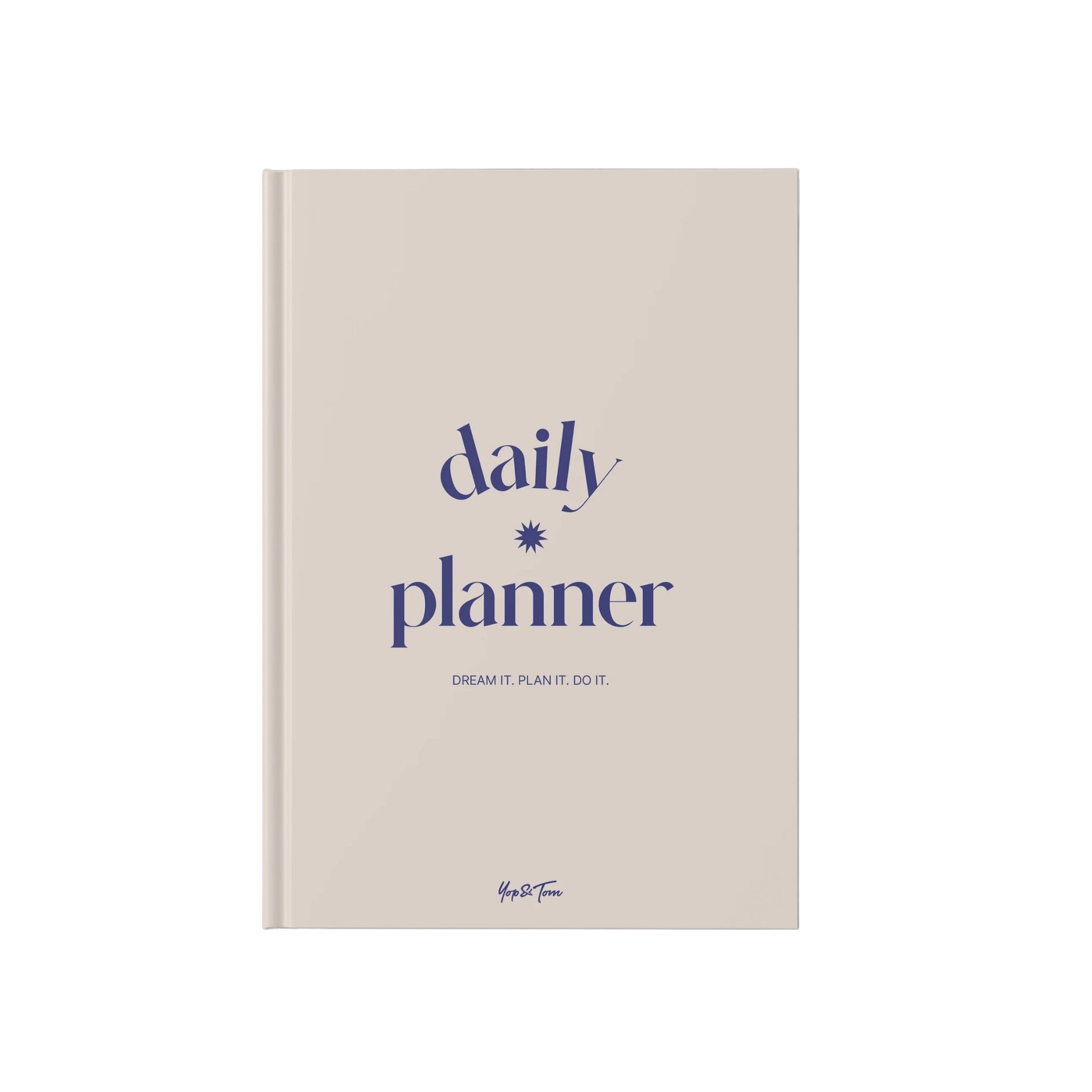 Undated Daily Planner - Sand and Navy