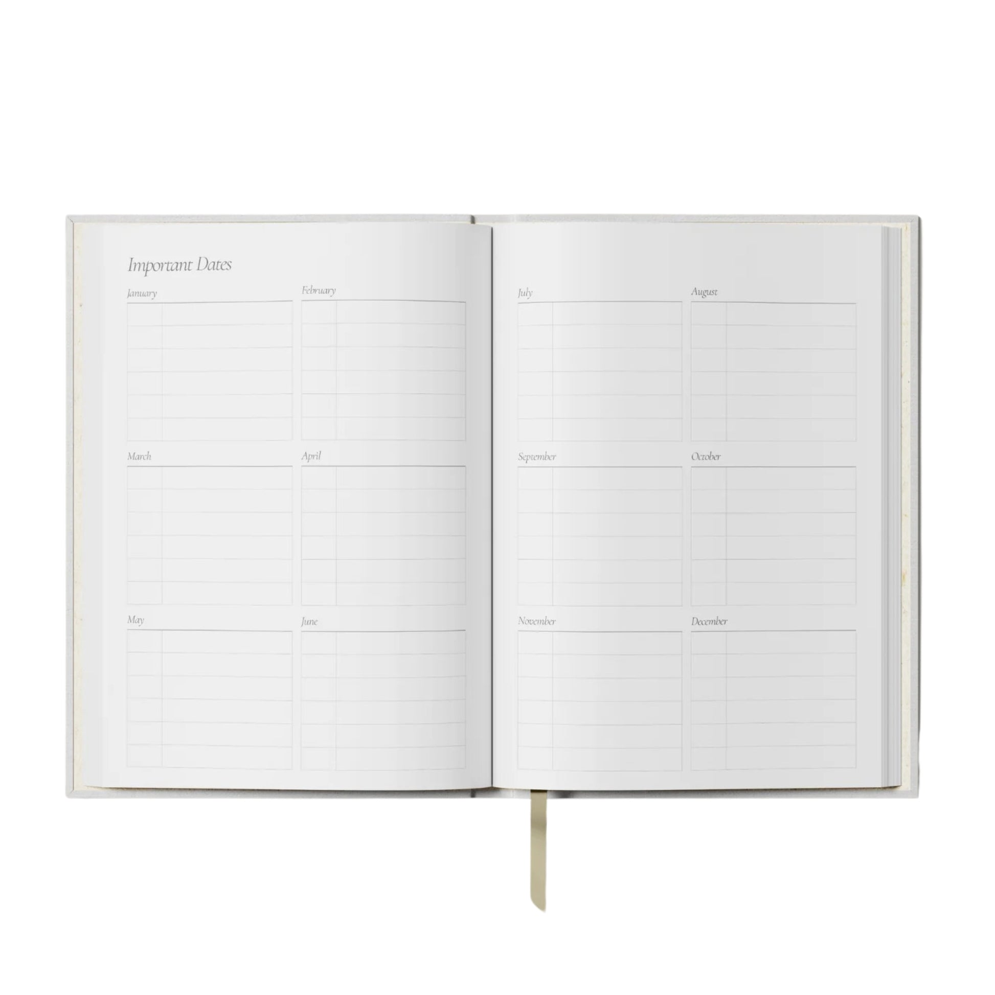 Undated Daily Planner - Sand and Navy