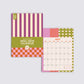 2024-2025 Mid Year Checks and Stripes Wall Calendar