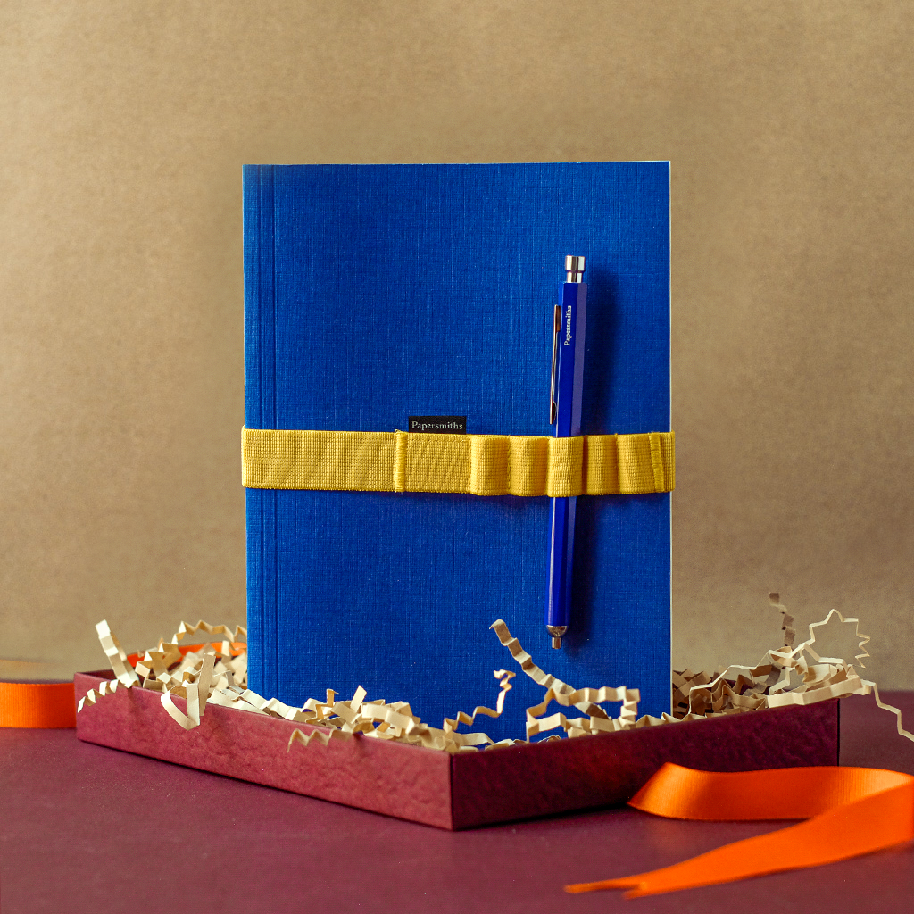 Small Gift Box - Burgundy with Orange Ribbon