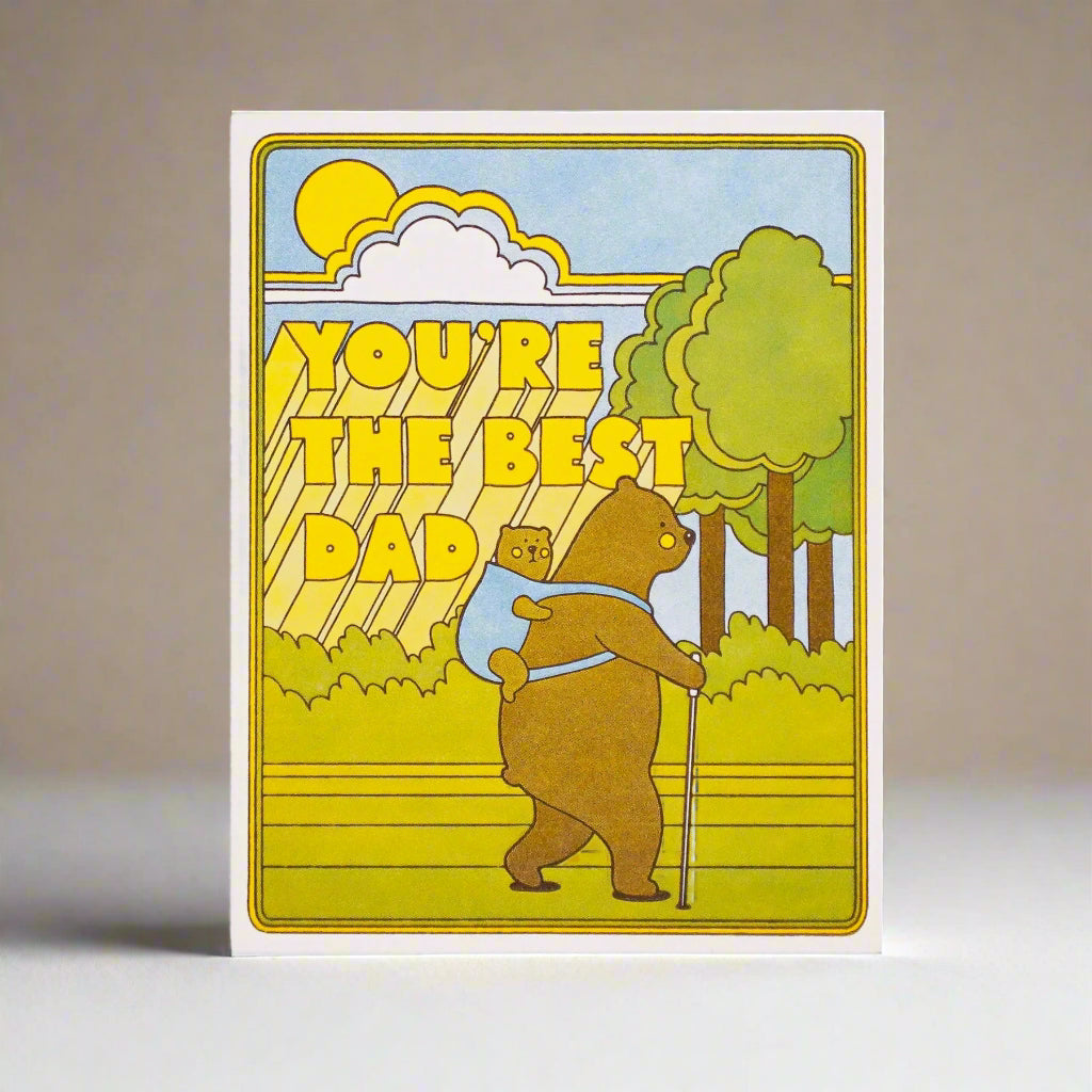 Best Dad Hiking Bears Card