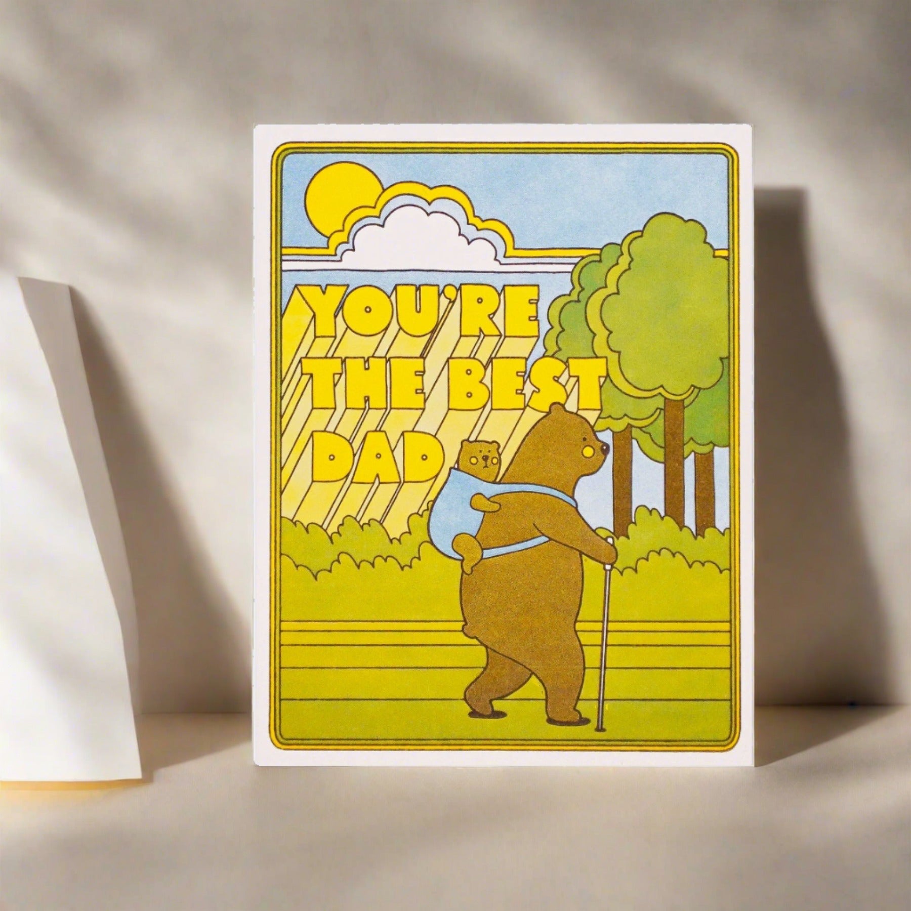 Best Dad Hiking Bears Card