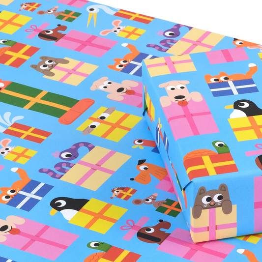 Gift Wrap - Birthday Animals