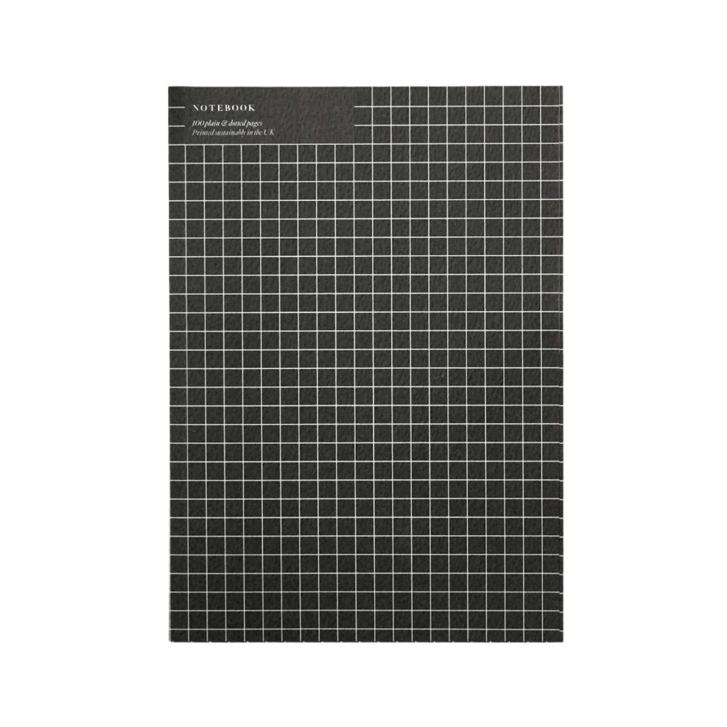 Black Graph A5 Notebook - Dot Grid and Plain