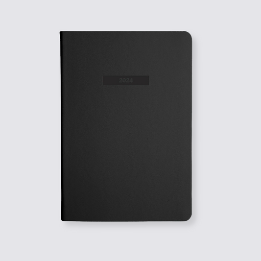2024 A5 Weekly Notes Diary - Black