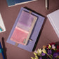trendy elastic purple pencil case 