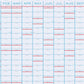 vertical 2025 dated wall planner 