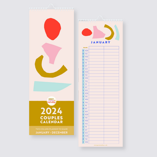 2024 Couples Calendar - Abstract Shapes