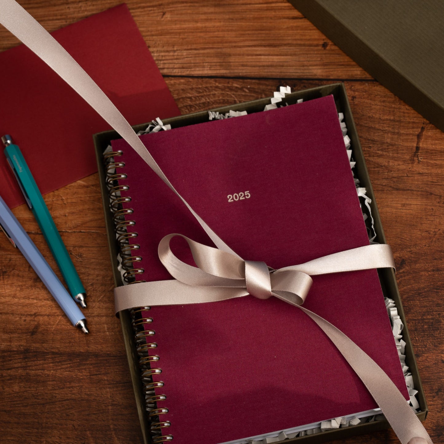 2025 Weekly A5 Diary - Mulberry Red