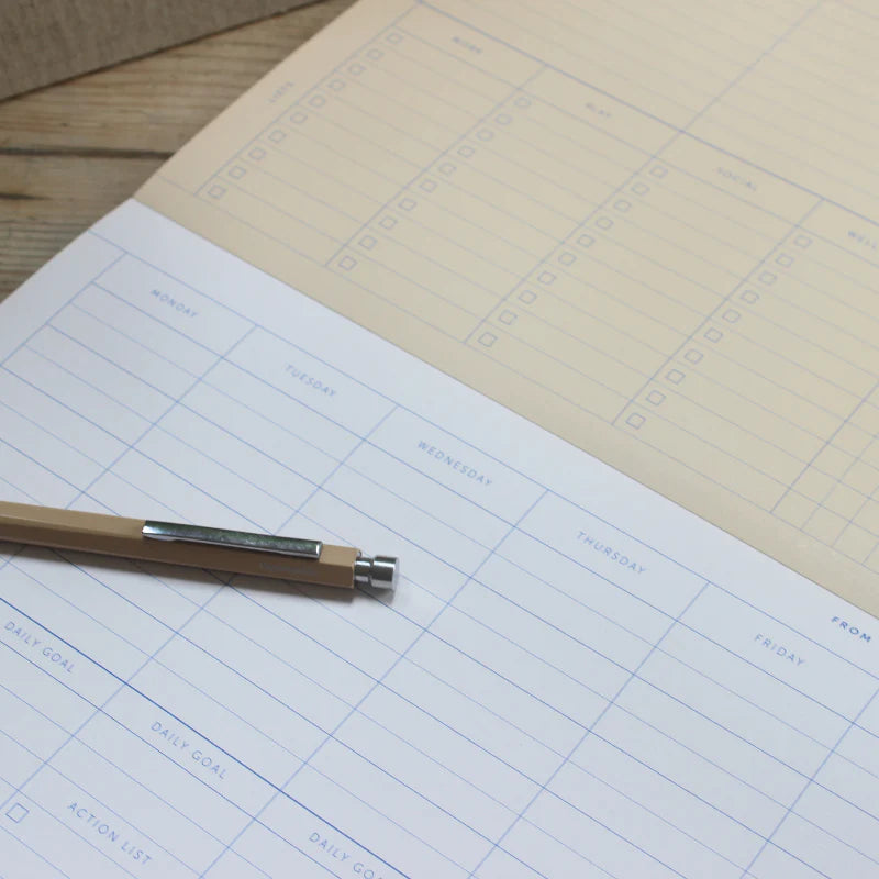 Desk Planner - Coral Red