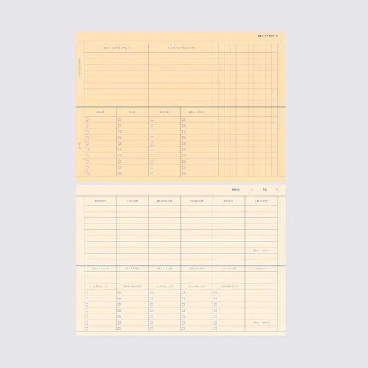 Desk Planner - Coral Red