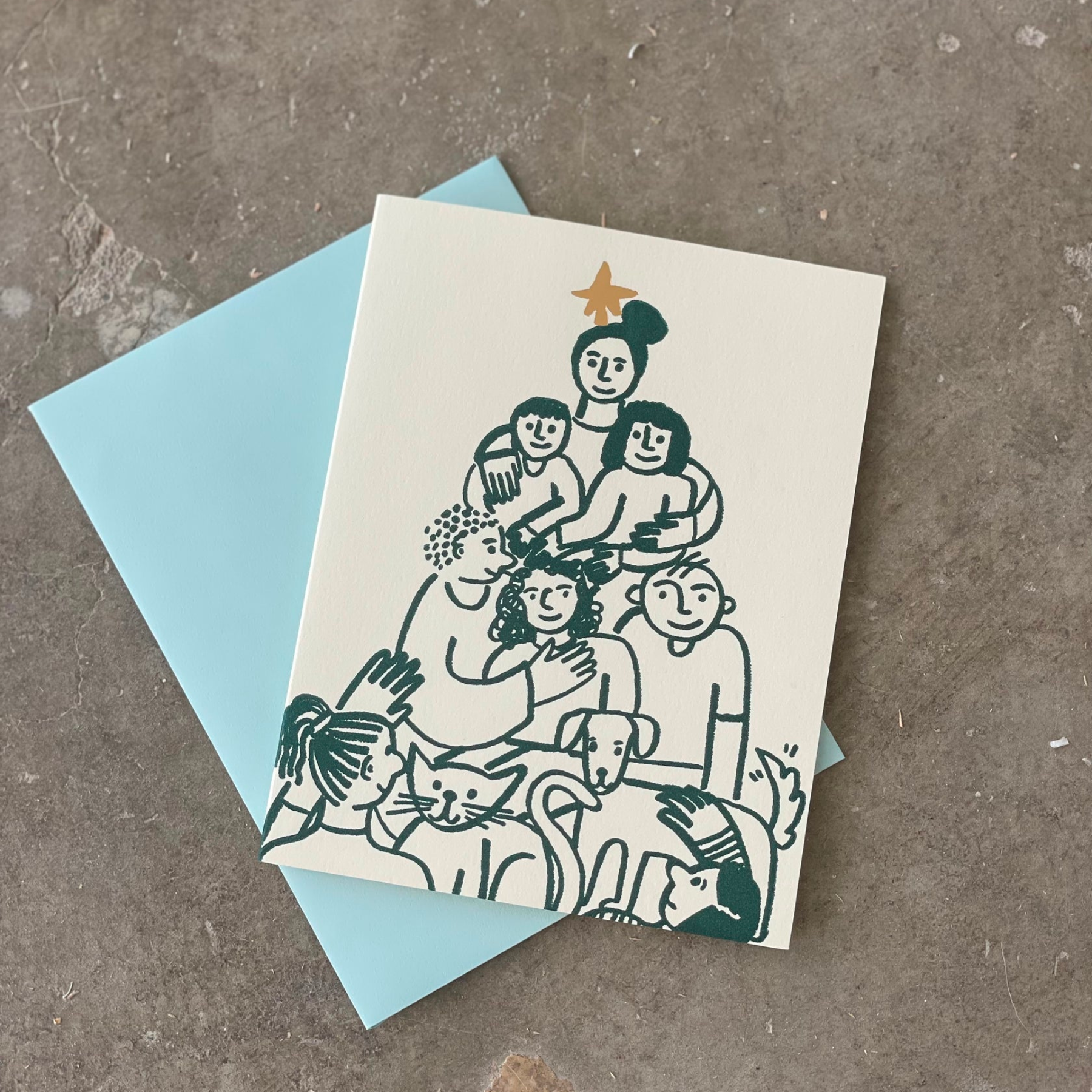 Illustrated Christmas Cards - Set of 6