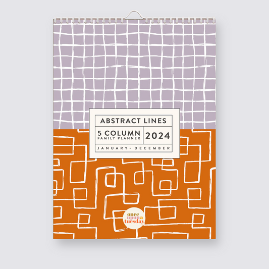 2024 Family Planner - Abstract Lines