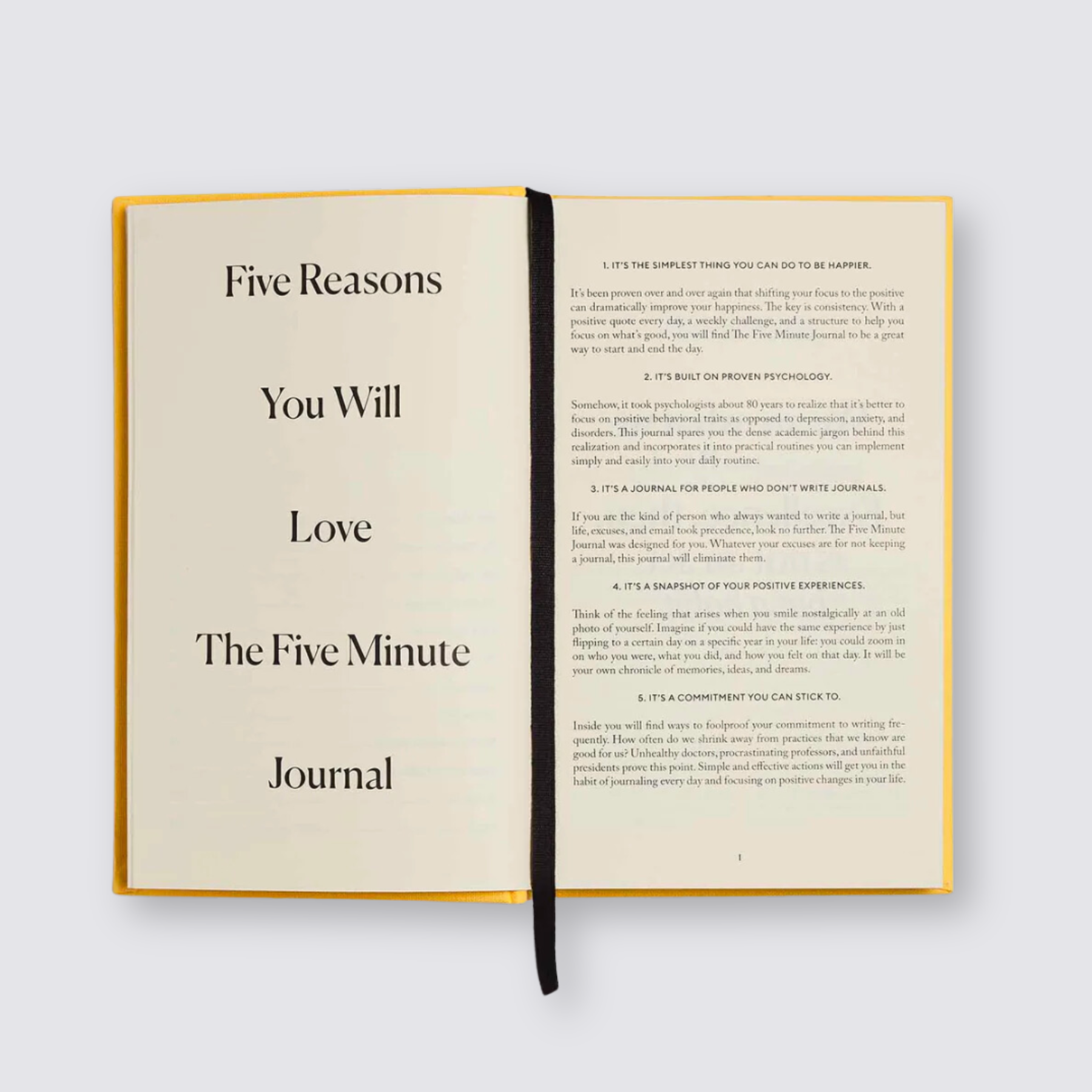 Five Minute Journal - Yellow
