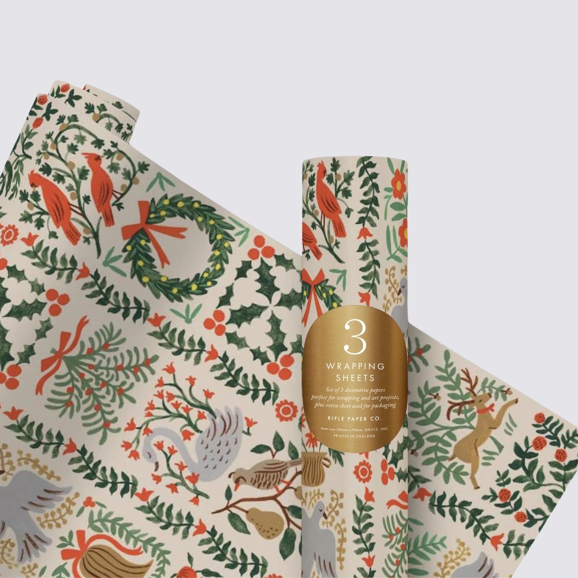 Gift Wrap Set of 3 Sheets - Christmastide