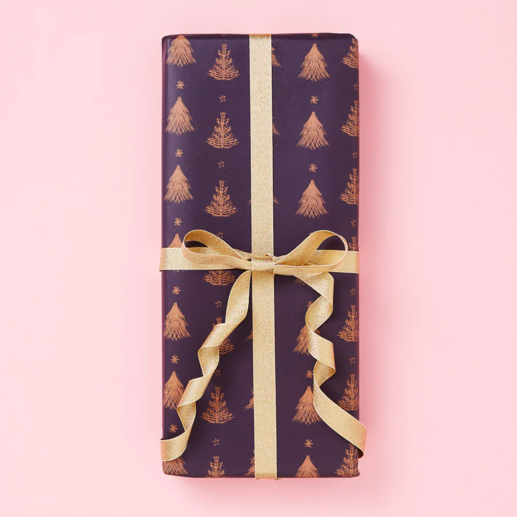 Gift Wrap Set - Purple Tree with Tags