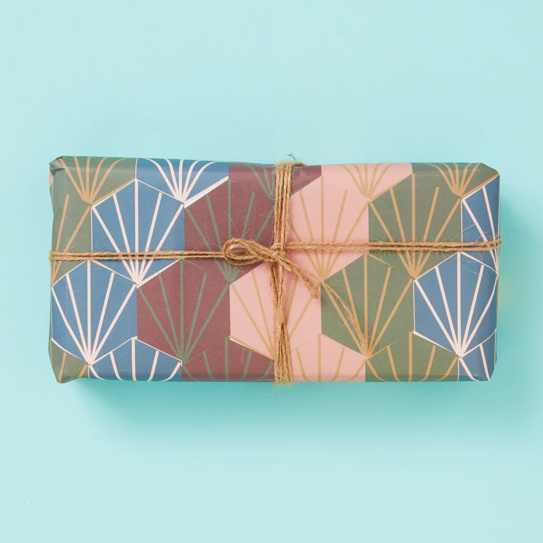 Gift Wrap Set - Jungle Deco Shells with Tags