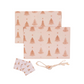 Pink tree gift wrap and gift tags set