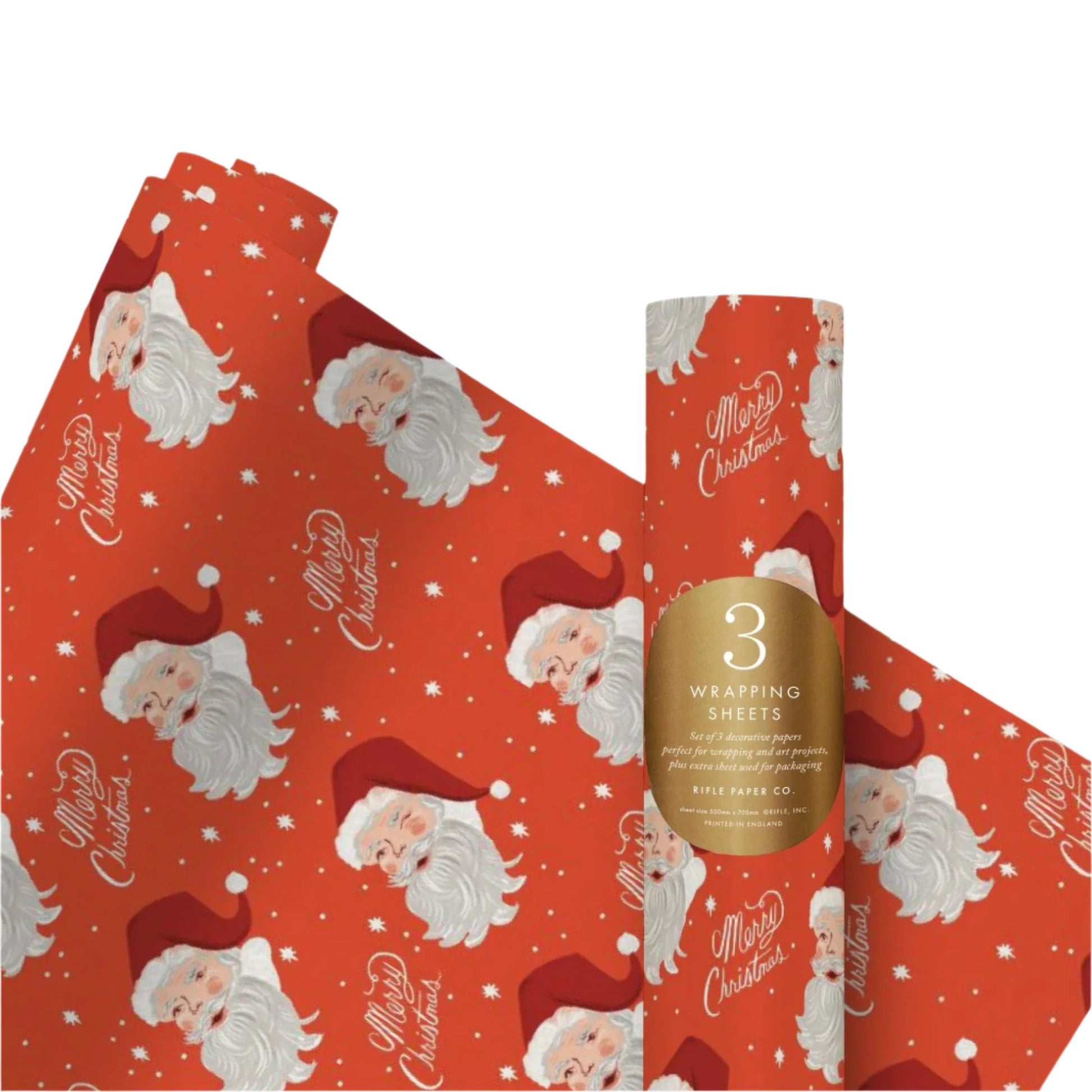 Roll of 3 Santa Wrap