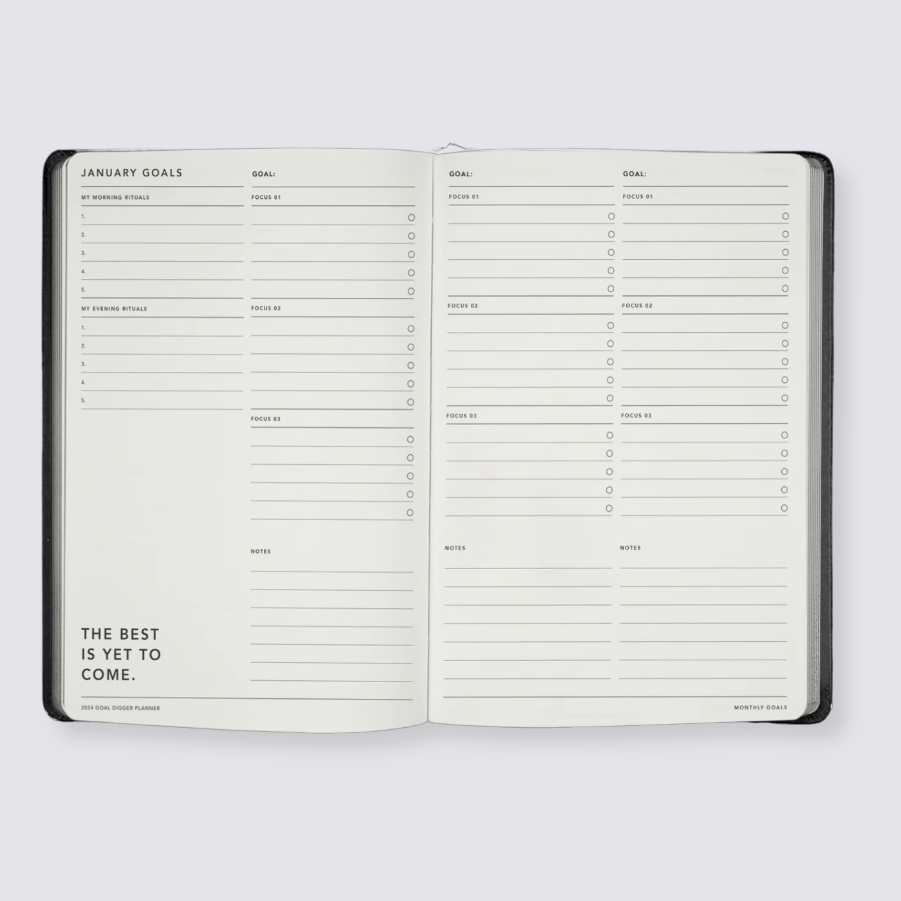 2024 Goal Digger Diary - Classic / Black