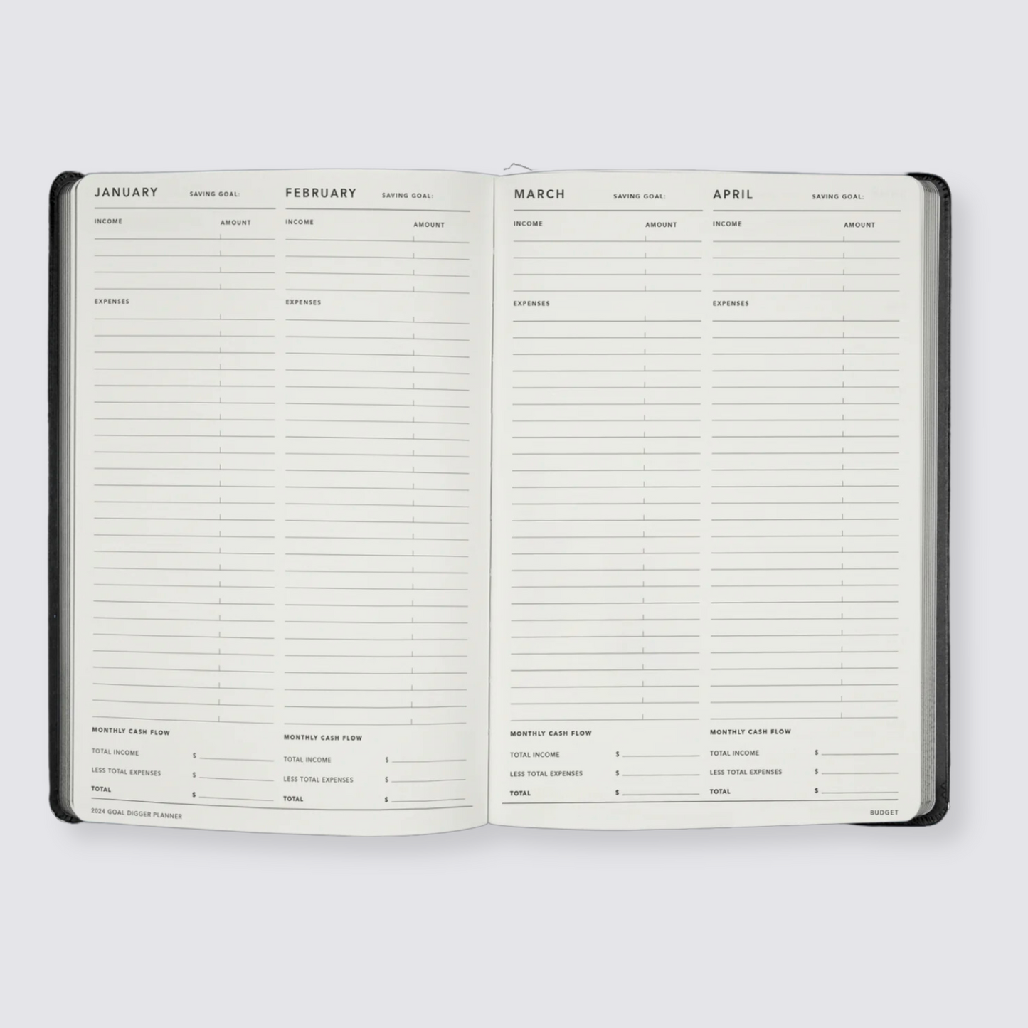 Weekly goal planner diary 2024