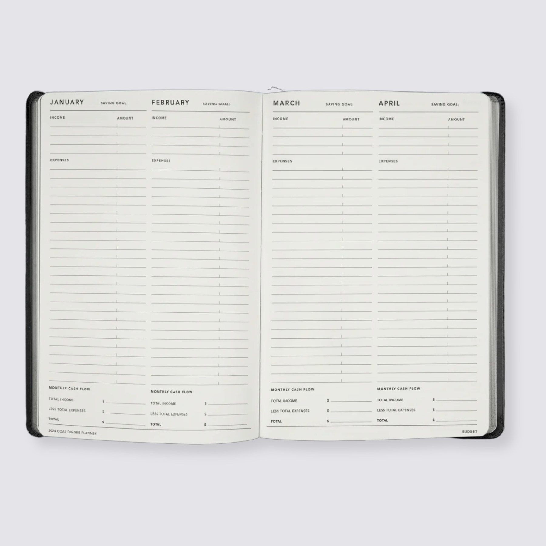 2024 Goal Digger Diary - Bold / Black
