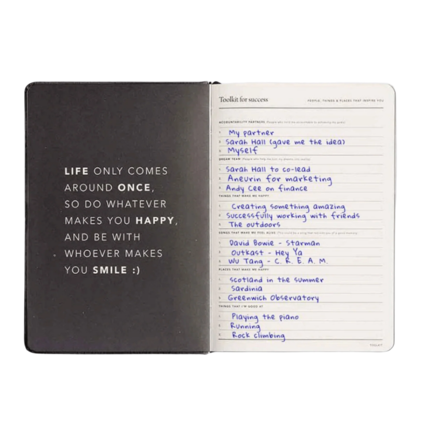 A5 goals planner journal