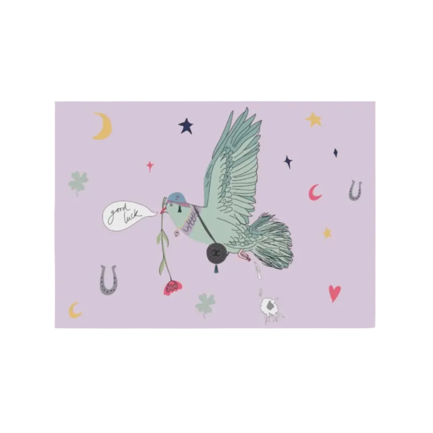 The Good Luck Pigeon Card