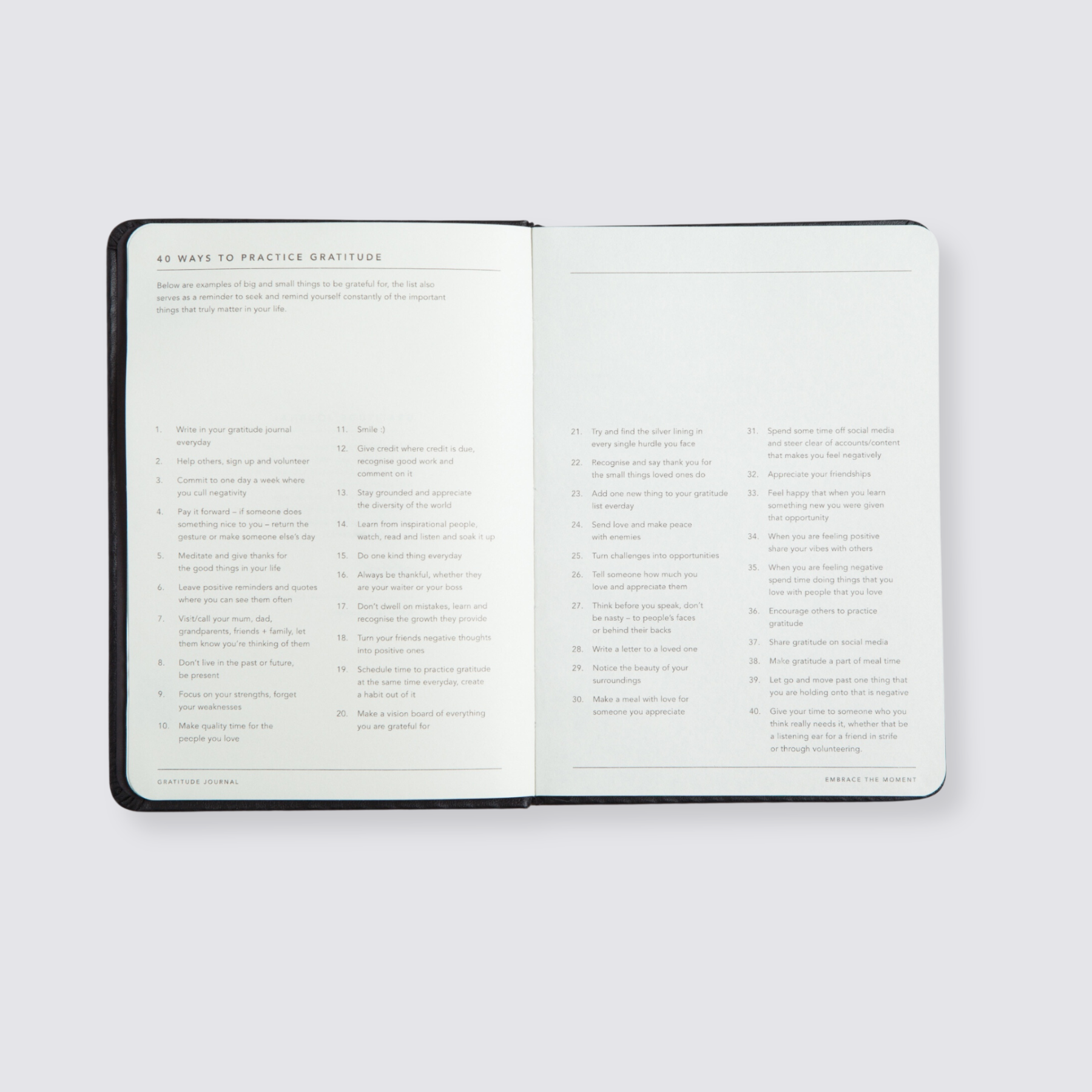 Gratitude Journal - Black