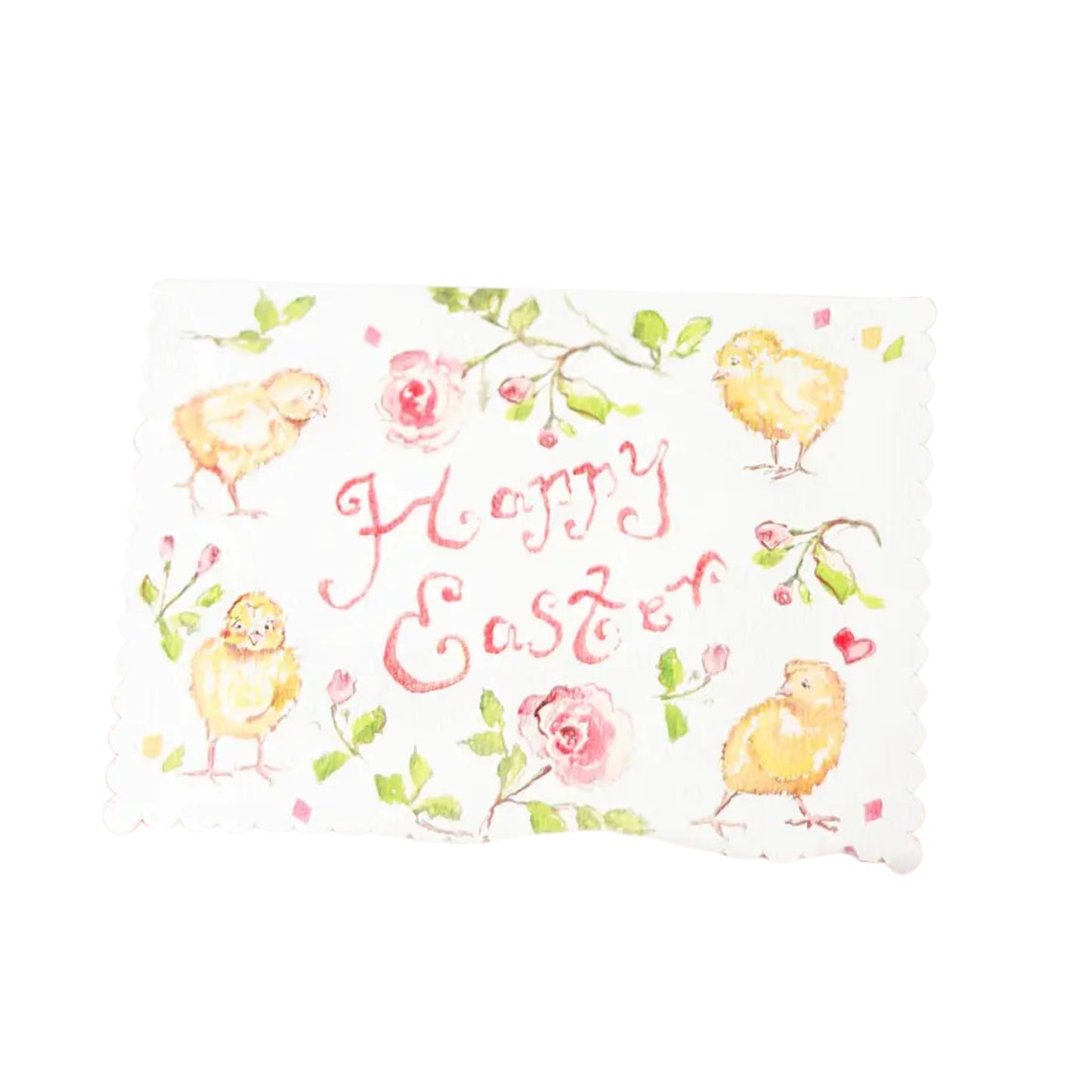 Happy Easter Chick - Scalloped Edge Card