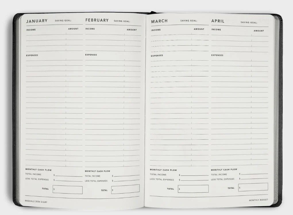2026 Weekly Spread Diary - Lilac