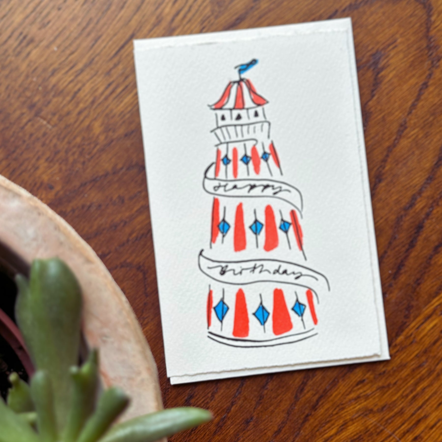 Happy Birthday Helter Skelter Card